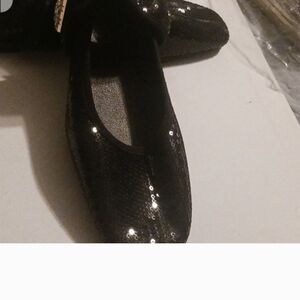 Elegant Black Sequin Women's Shoes